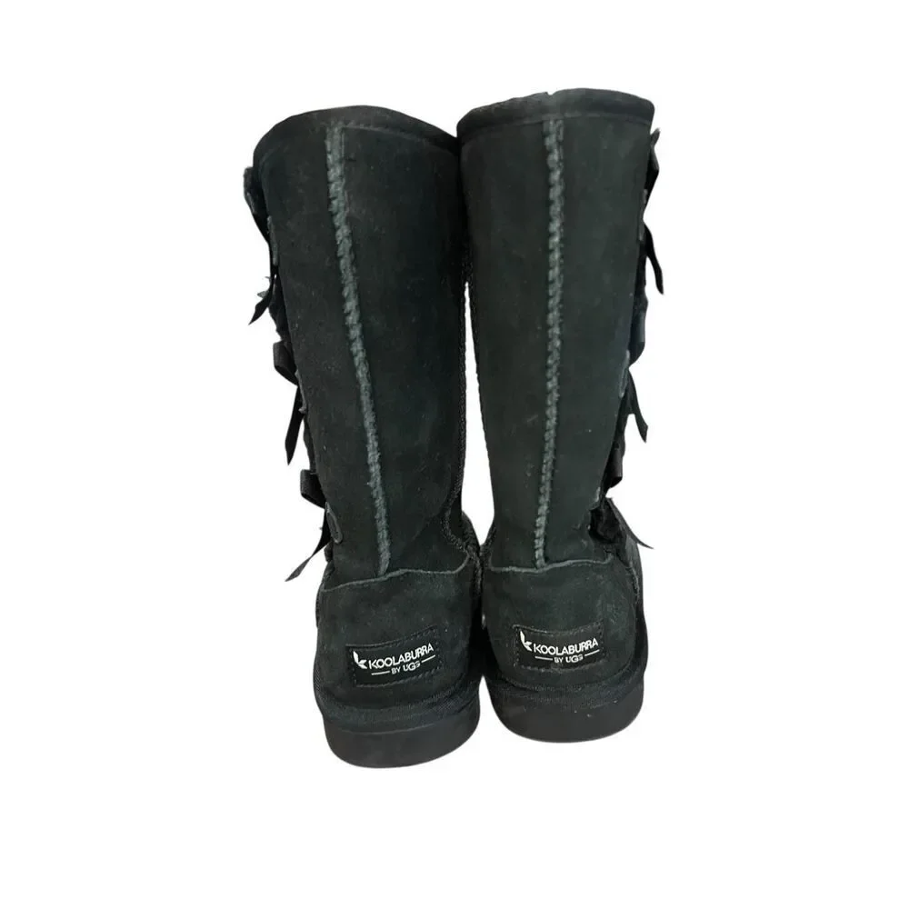 Koolaburra by UGG Victoria Girls' size 1 Tall Winter black Boots
